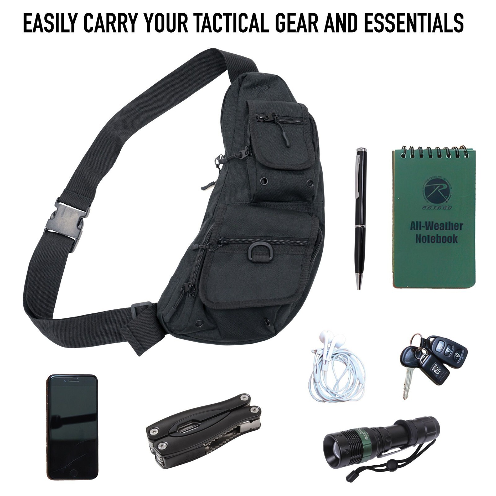 Tactical Sling Crossbody Bag EDC Daypack Military Travel Hiking Gear Pack