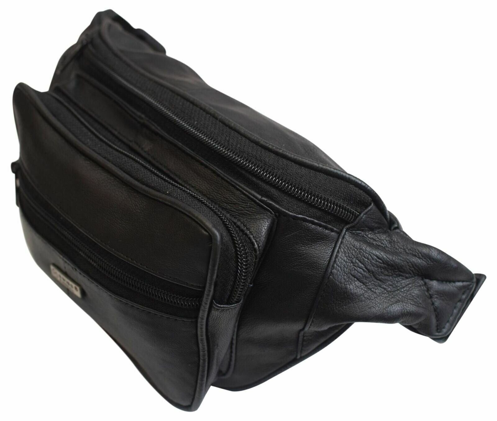 Swiss Marshall Genuine Leather Fanny Pack Waist Bag Classic Style Travel Organiz