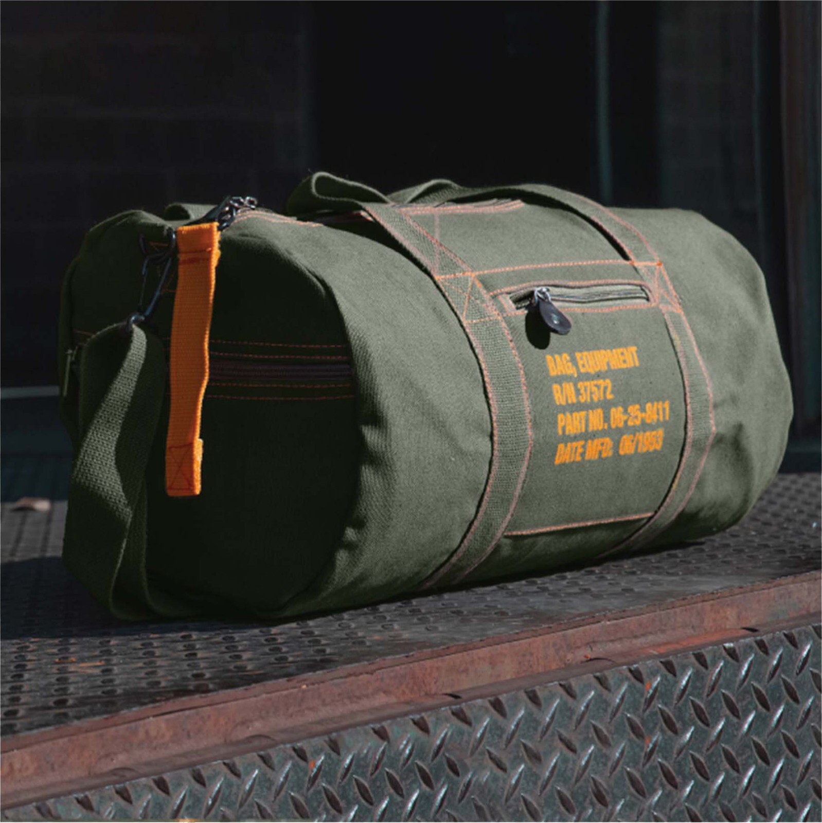 Cotton Canvas Travel Equipment Flight Carry Duffle Shoulder Bag (Small or Large)