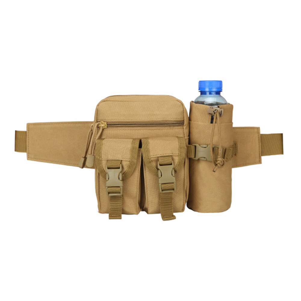 Tactical Waist Bag With Detachable Water Bottle Holder Pocket Bag Travel Bag