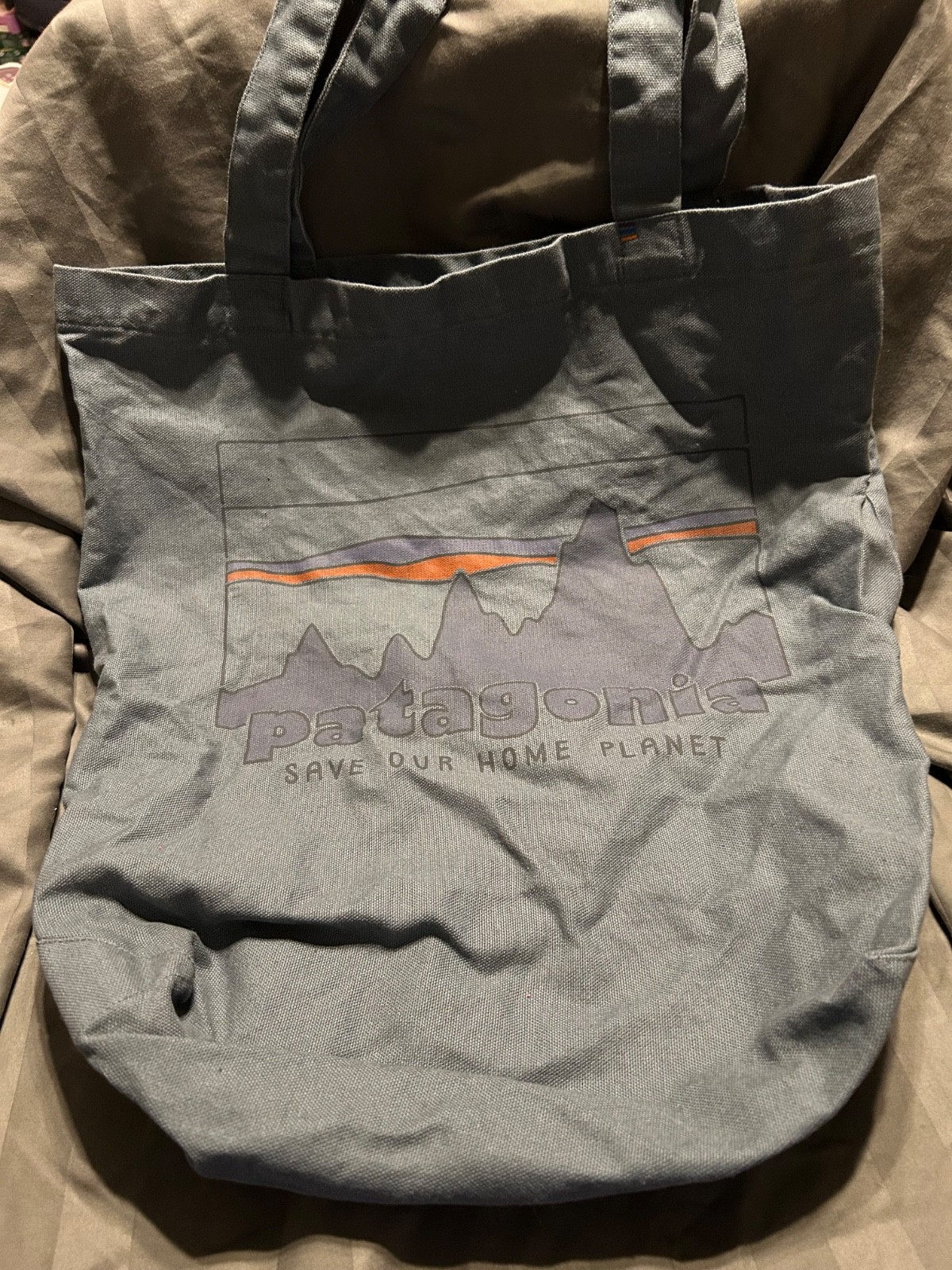 Patagonia Blue Grey Tote Bag