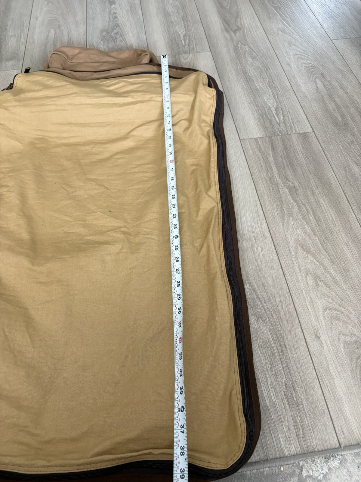 Duluth Trading Canvas Leather One Night Stand Garment Bag Suit Carrier Travel