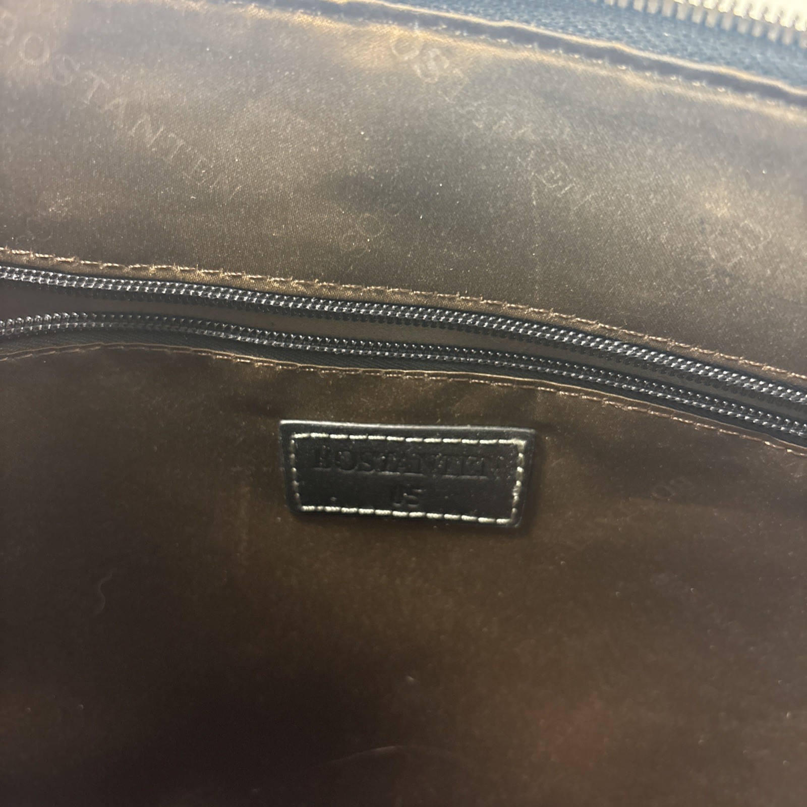 BOSTANTEN Leather Briefcase Laptop Bag , Shoulder Strap , Nickel Hardware