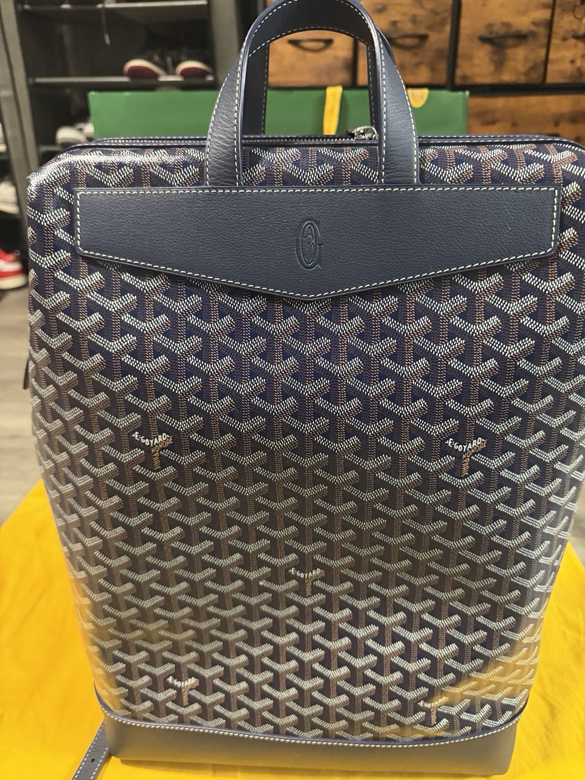 NEW Goyard Cisalpin Backpack NAVY Authentic RARE Men’s w/ Dust Bag & Cards