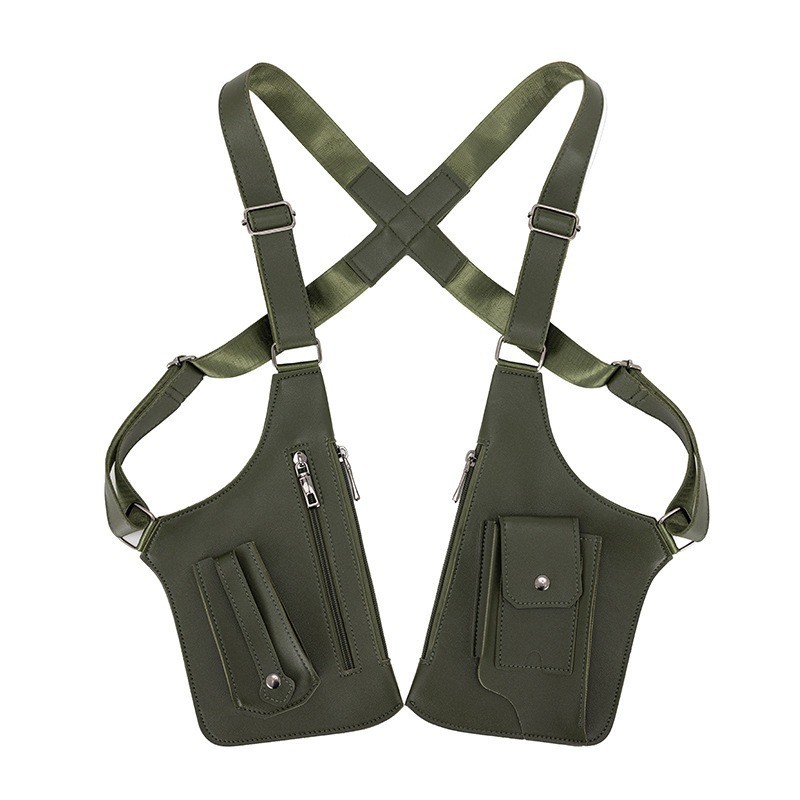 Premium Leather Underarm Shoulder Bag for Men, Anti-Theft Double Shoulder Armpit