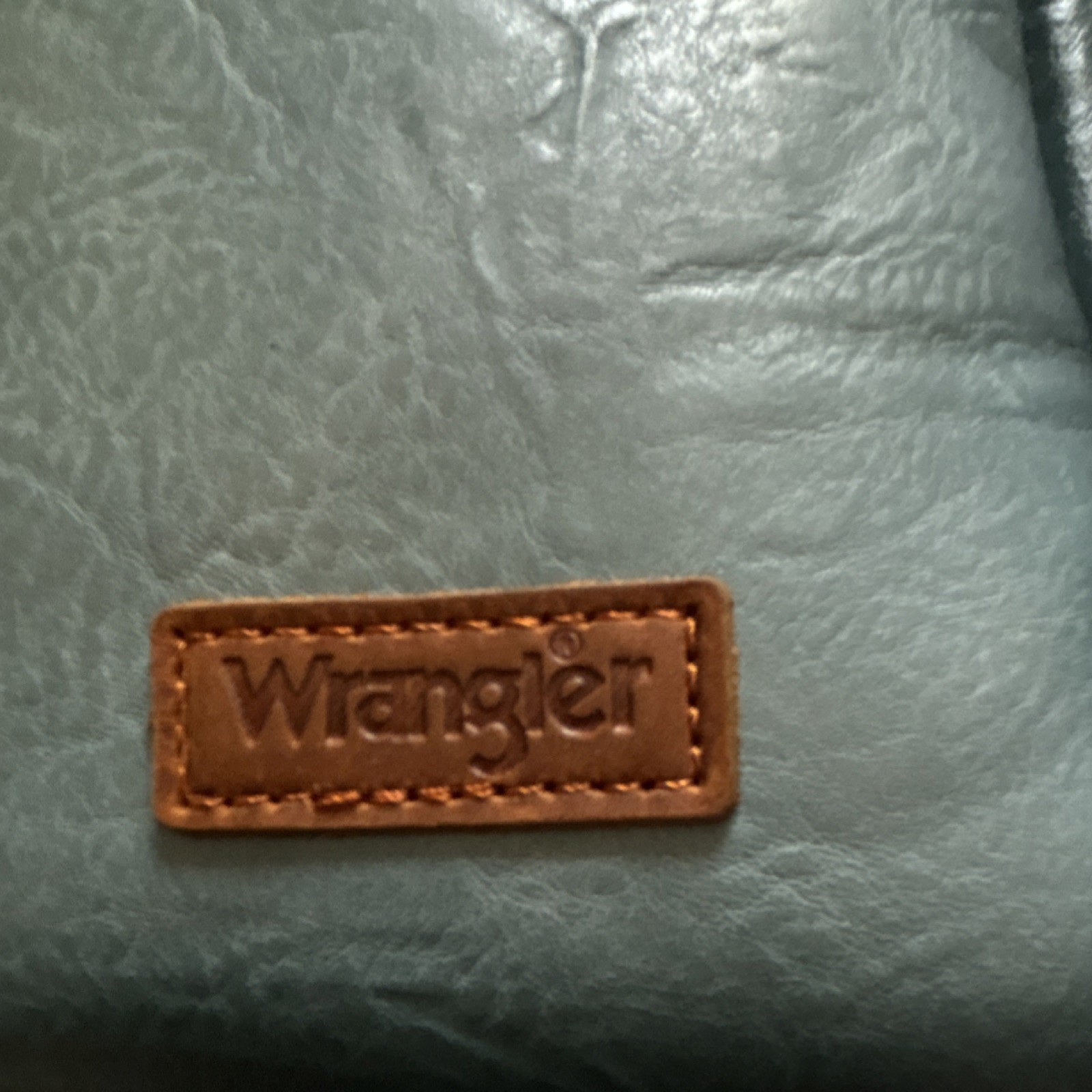 Wrangler Blue Crossbody Bag Zip Closure Adjustable Strap