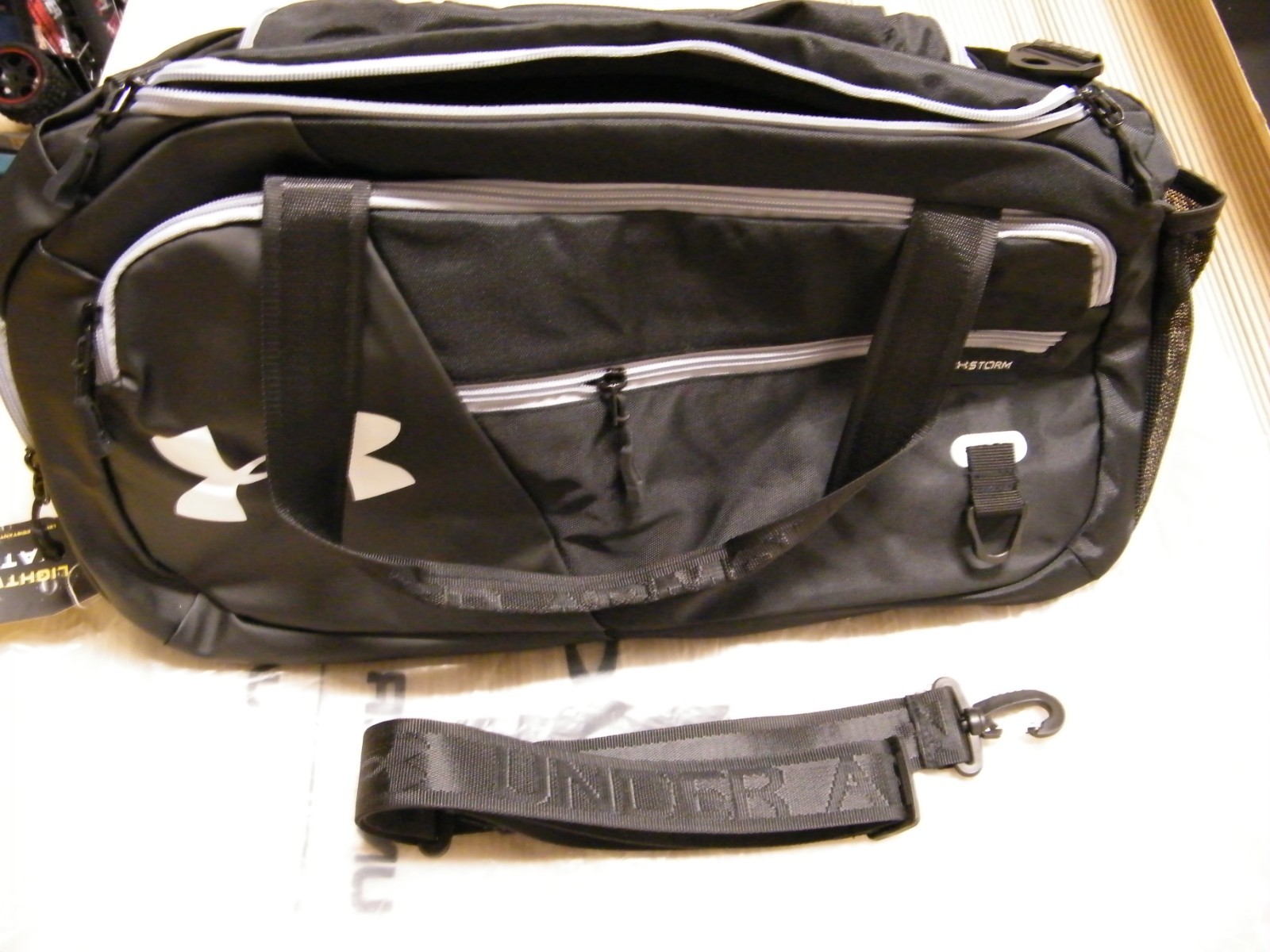 Under Armour Black Duffle Bag Travel Sports Hand Carry Bag