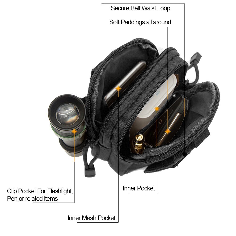 Fanny Pack Tactical Molle Military Waist Belt Phone Pouch Sports Pockets Bag