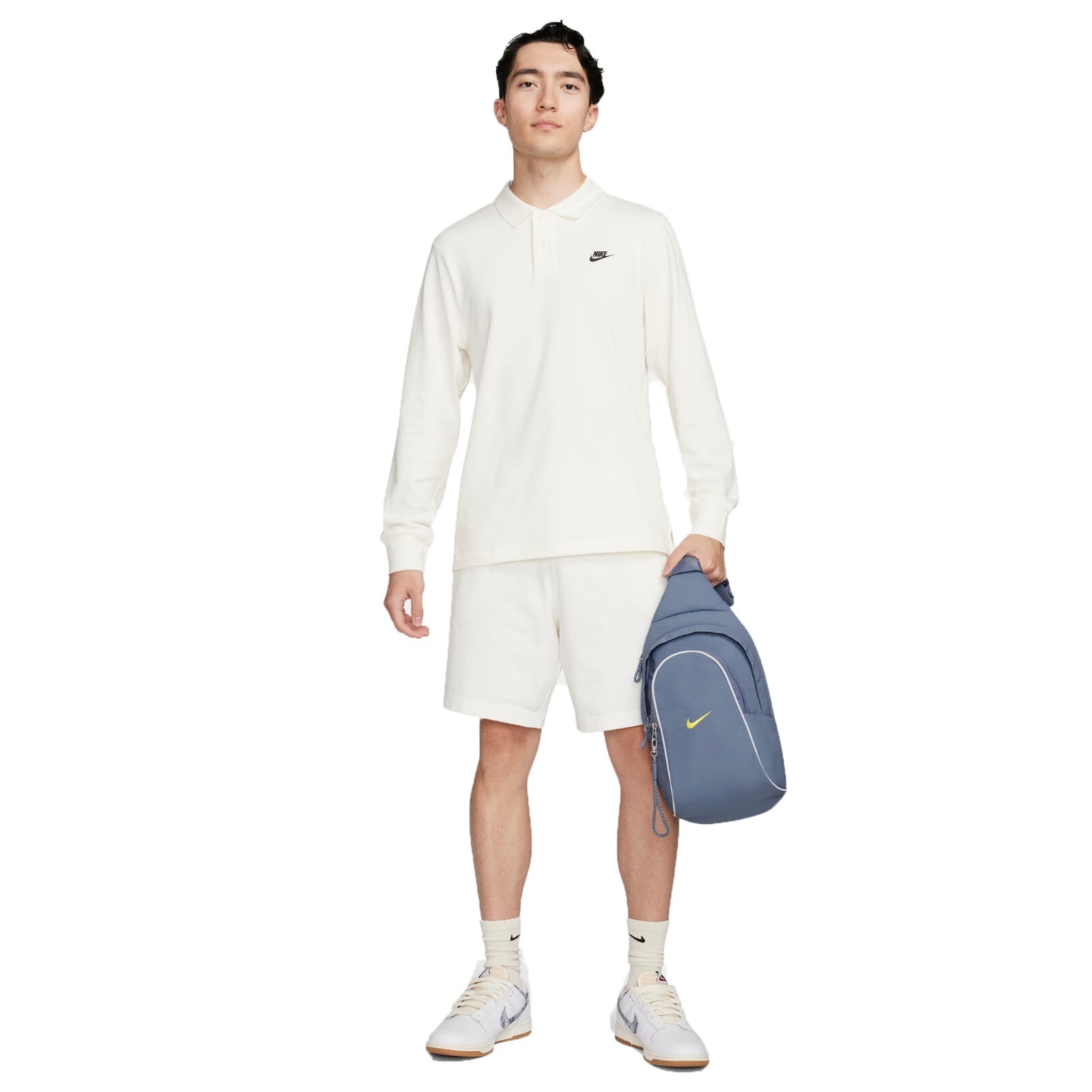 Nike Sportswear Essentials (8L) Ashen Slate/White/Orange DJ9796-493 Sling Bag