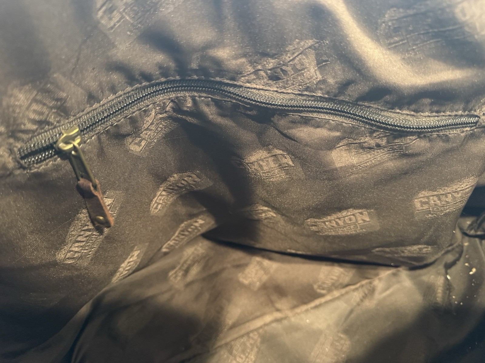 Canyon Outback Brown Leather & Canvas Travel Duffle Bag