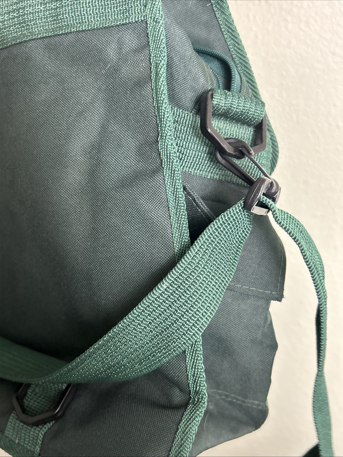 Vintage Perrier Sparkling Water Crossbody Messenger Bag Green 17x12x6