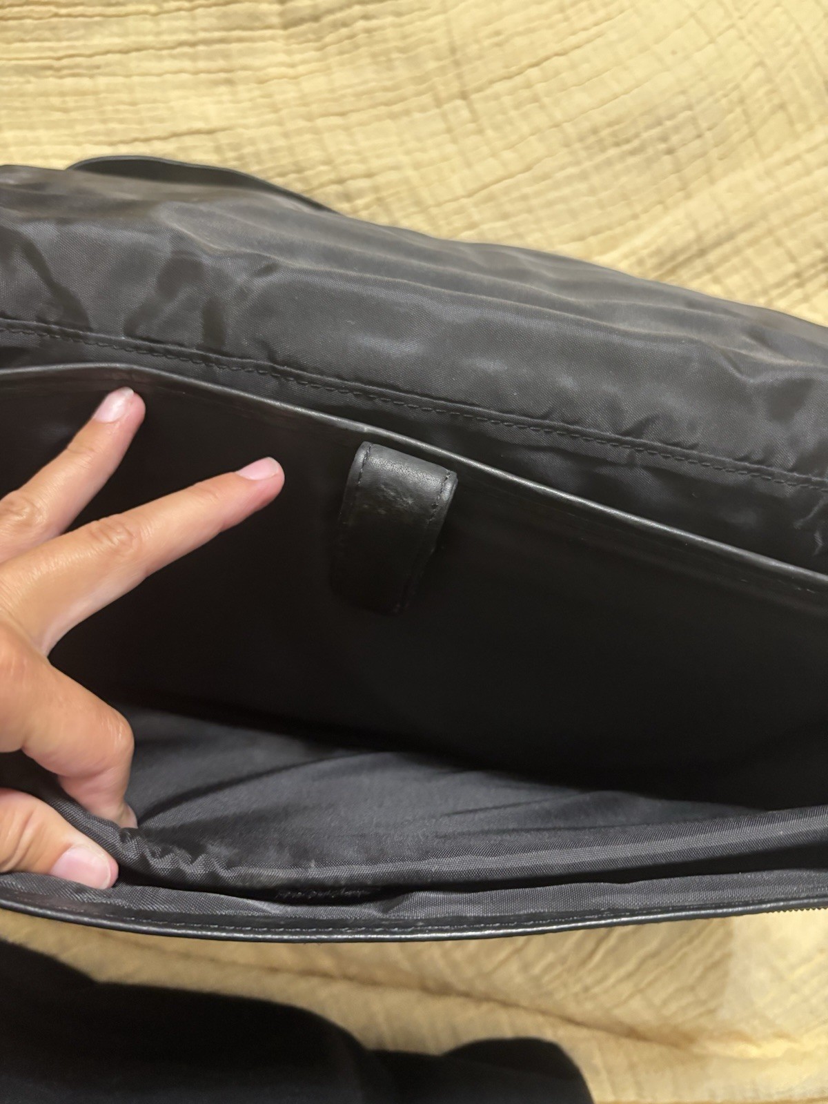 Vintage Wilsons Leather Expandable Briefcase Laptop Messenger Bag Black w/Strap