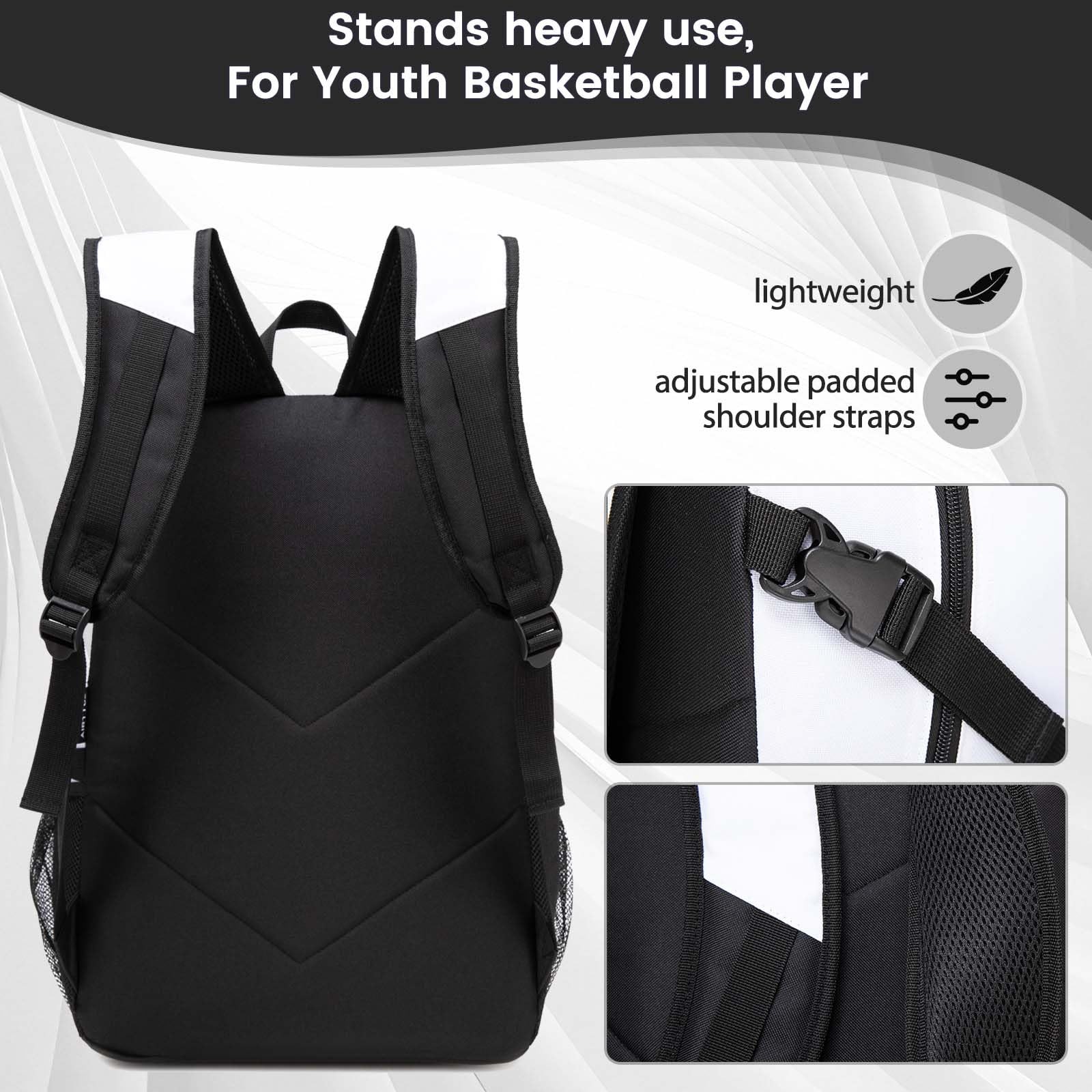 RTRYALN Basketball Backpack – Large Sports Equipment Bag with Ball Holder & S…
