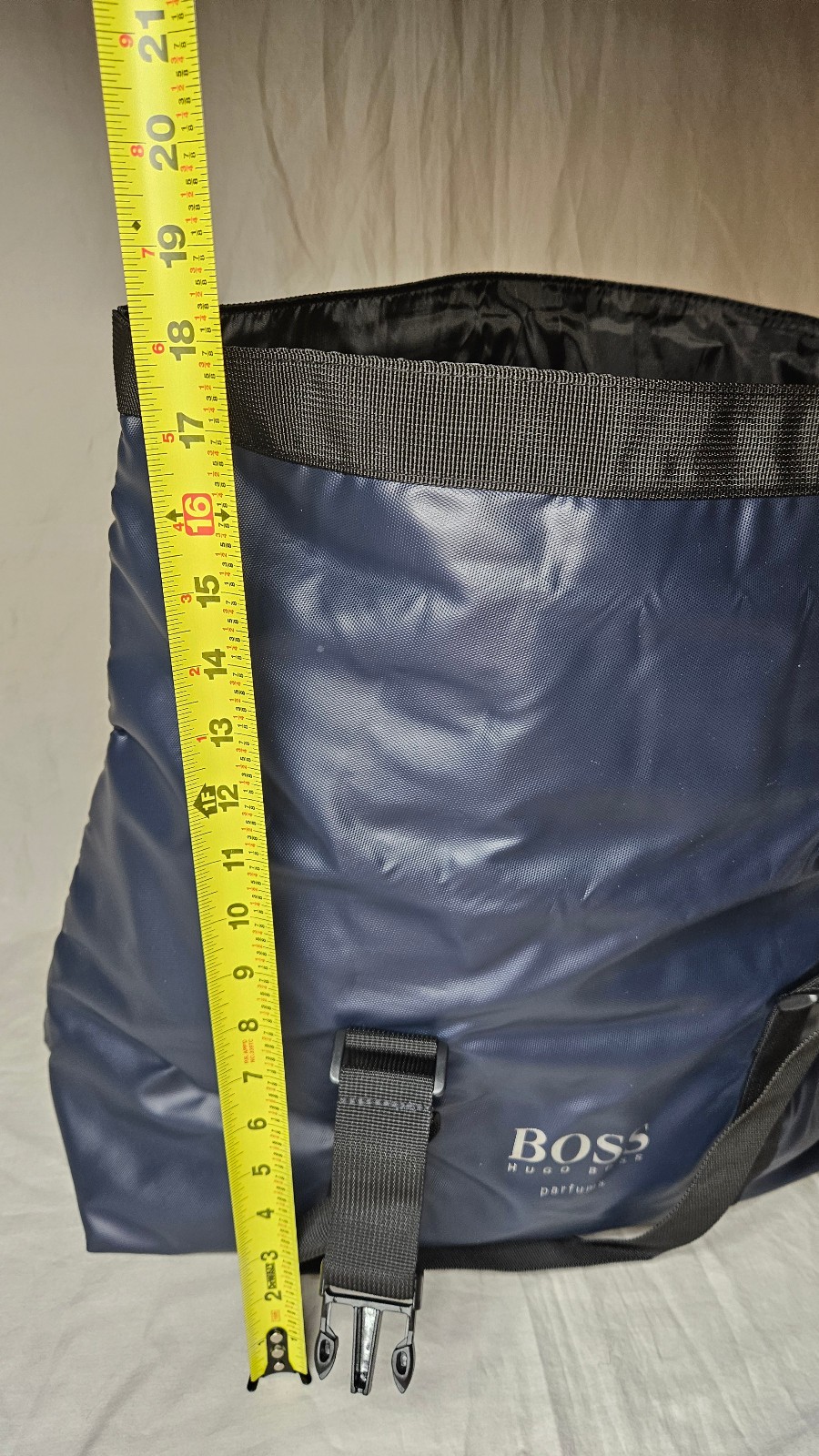 Hugo Boss Bottled Infinite Weekender Duffel Bag Navy Blue Travel Carry On NEW