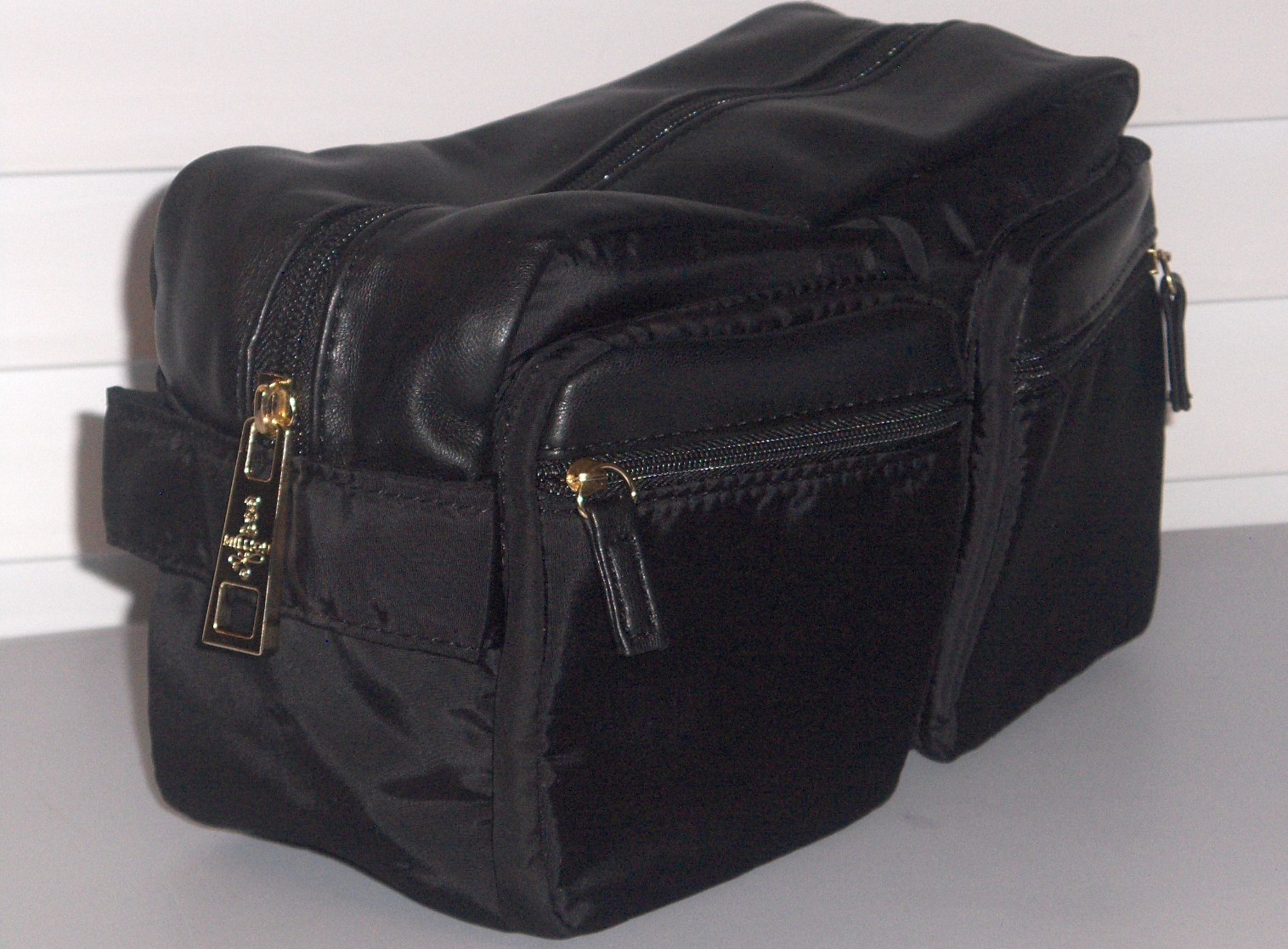 PACO RABANNE FRAGRANCES Men Unisex Zip Toiletry Shave Travel Kit Pouch Bag BLACK