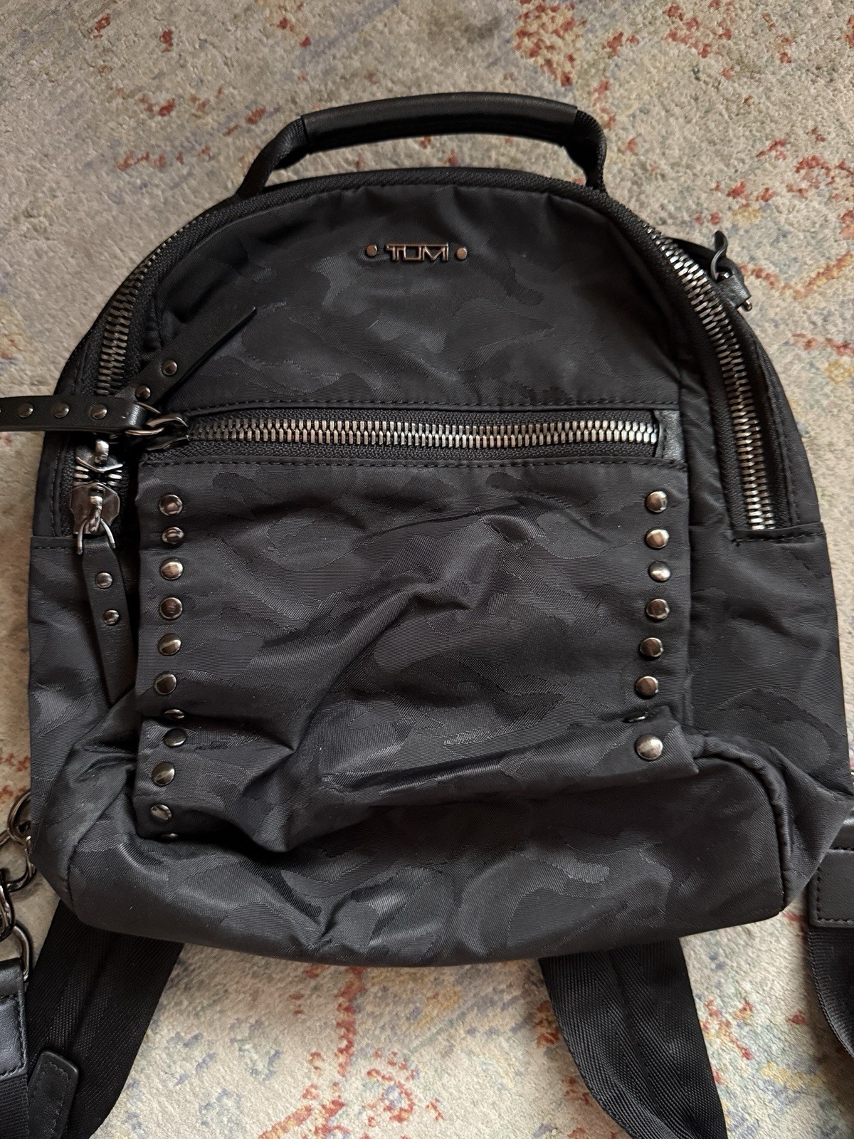 Tumi Small Black Camo Backpack