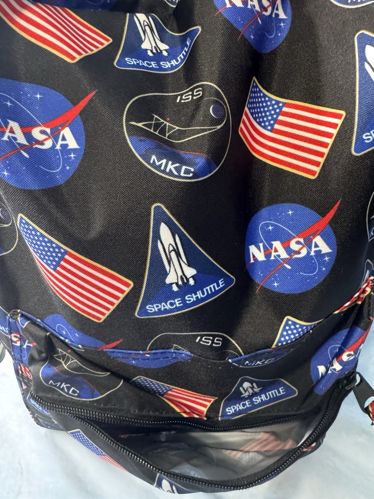 NASA Backpack Bioworld Apollo 11 Space Shuttle Patch Travel Book Bag
