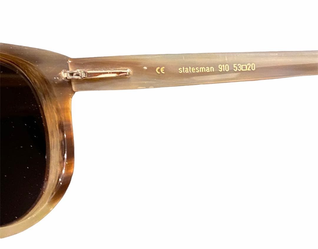 The Elder Statesman Brown Sunglasses – Free Size, Rare Buffalo Horn