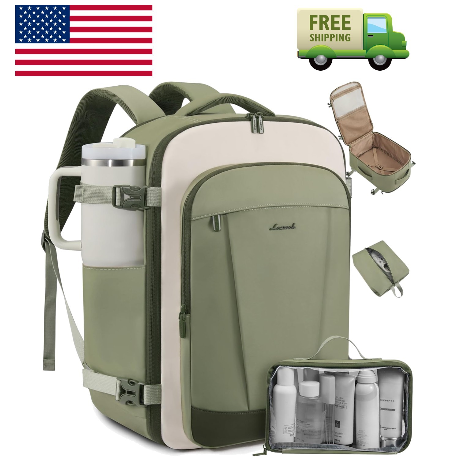 40L Travel Backpack for Women & Men, Airline Approved Carry On Backpack, TSA …