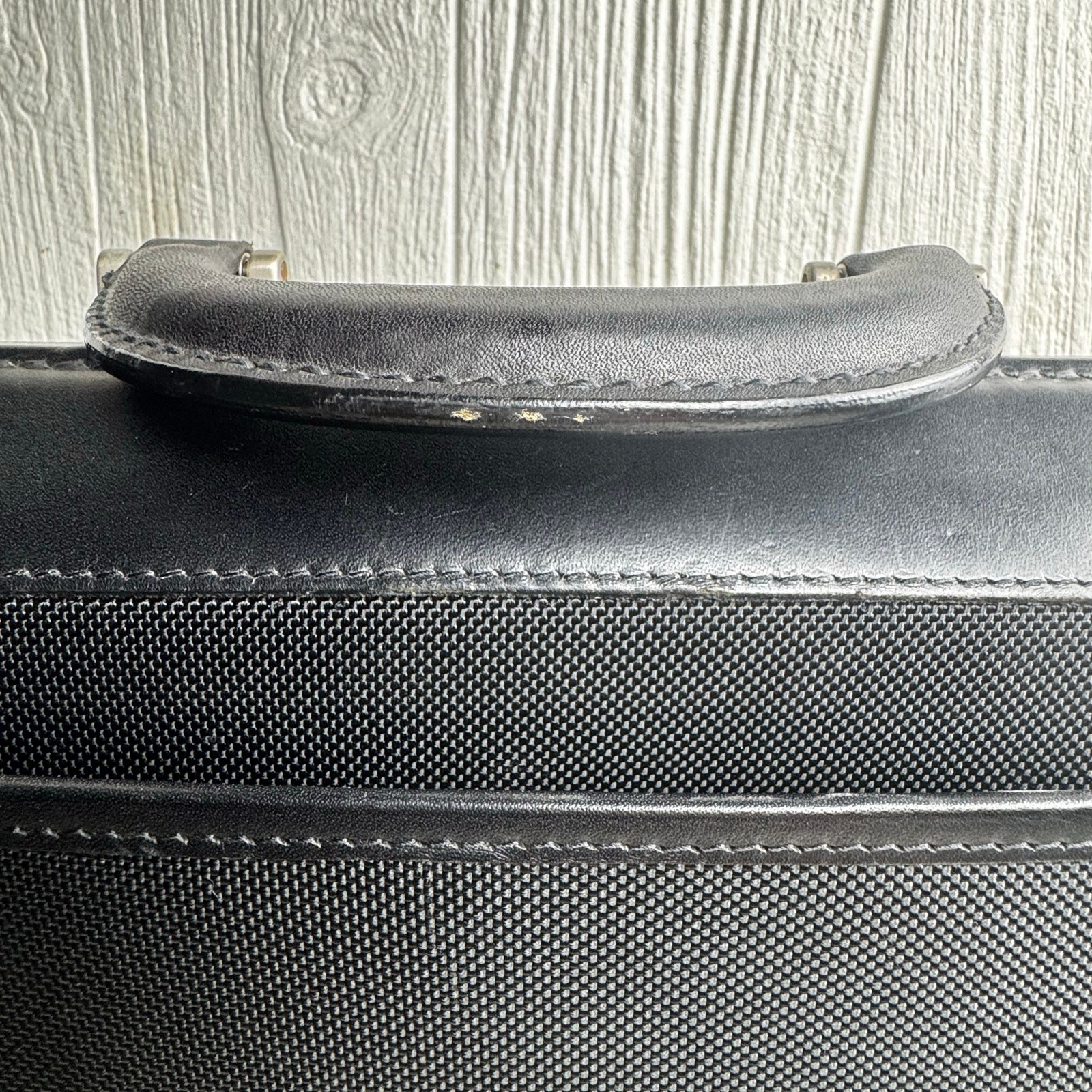 Schlesinger Black Leather Trim Attache Briefcase Combination Locking File Doctor