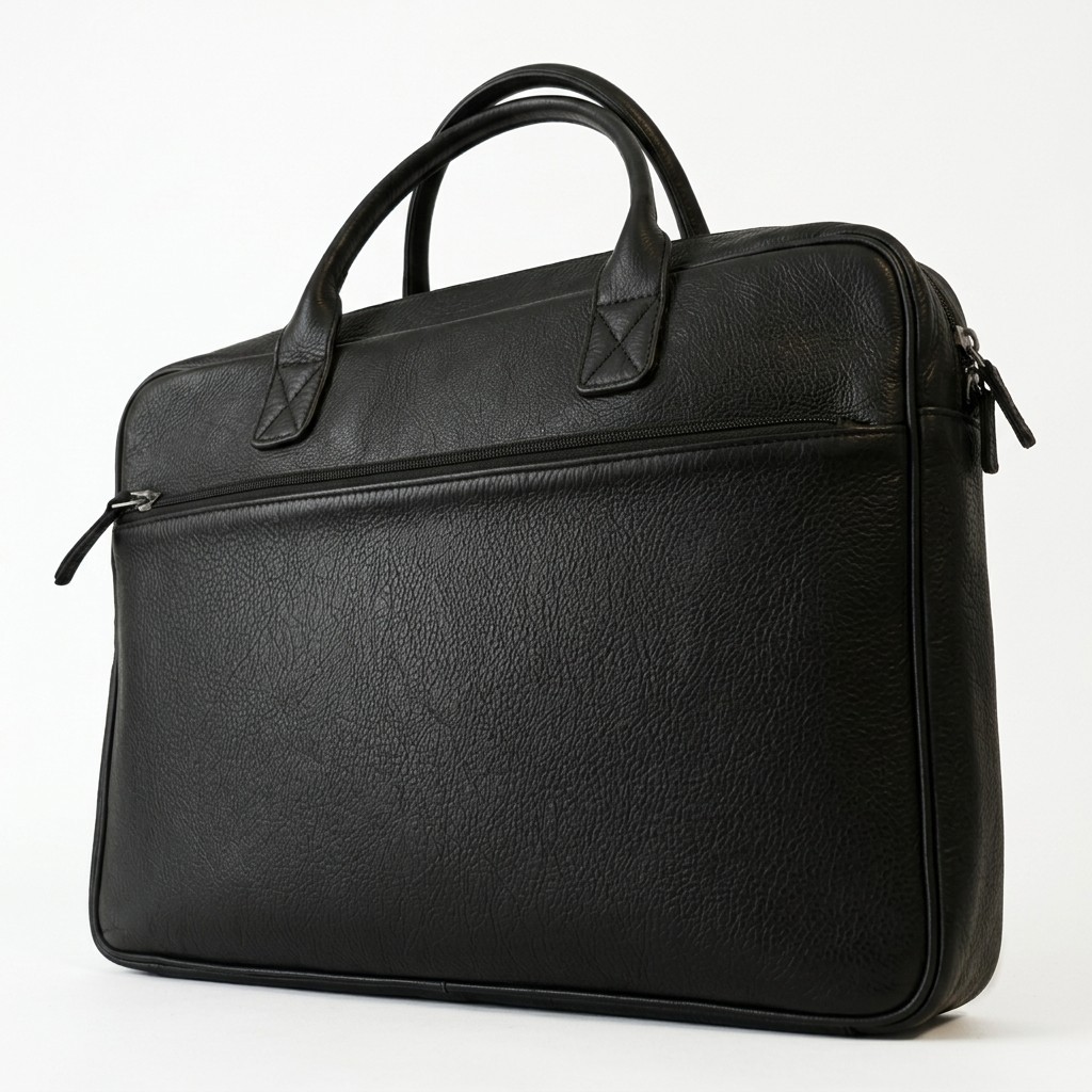 Black Leather Laptop Briefcase Men Business Work Tote Office Carry Bag