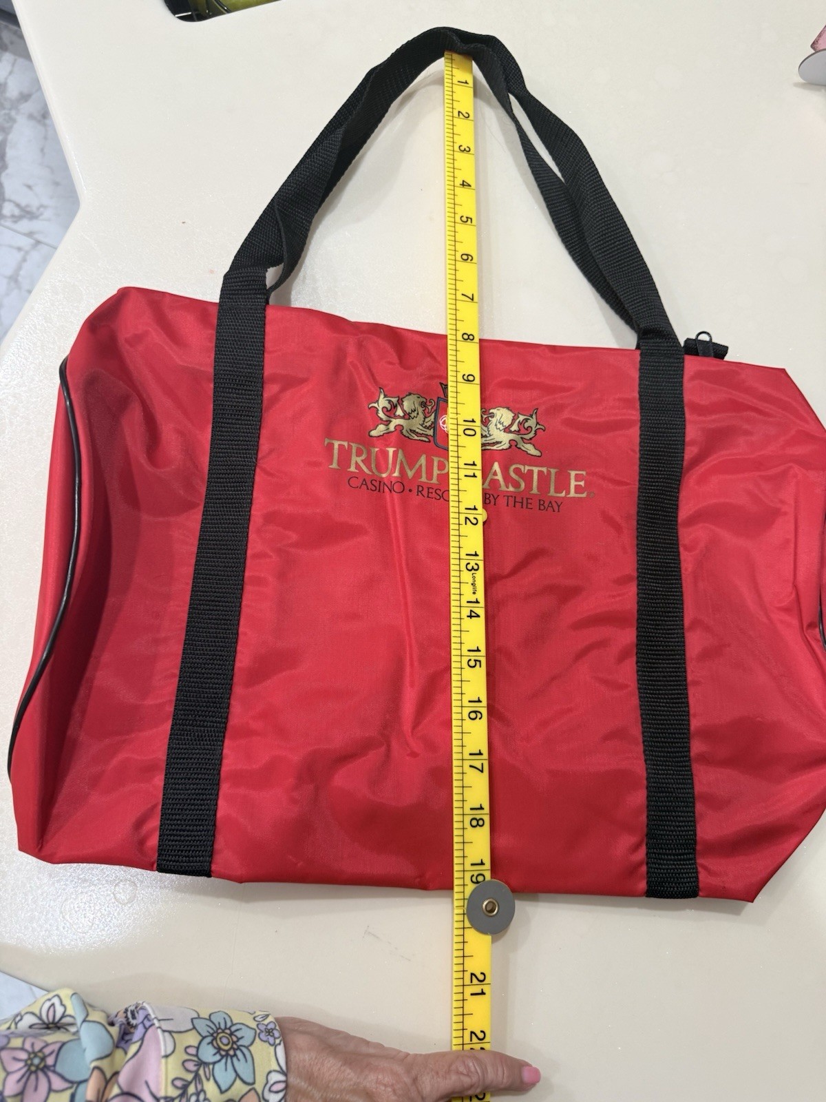 🏰 Vintage Trump Castle Casino Resort Tote Bag Red RARE Atlantic City NEW