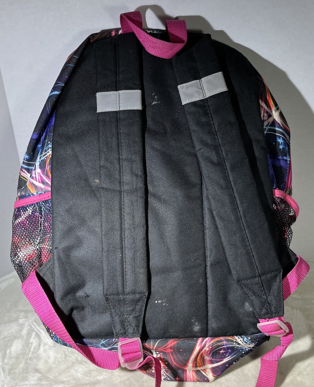 Confetti Brand Backpack School Book Bag Multi Color With Small Zip Bag READ