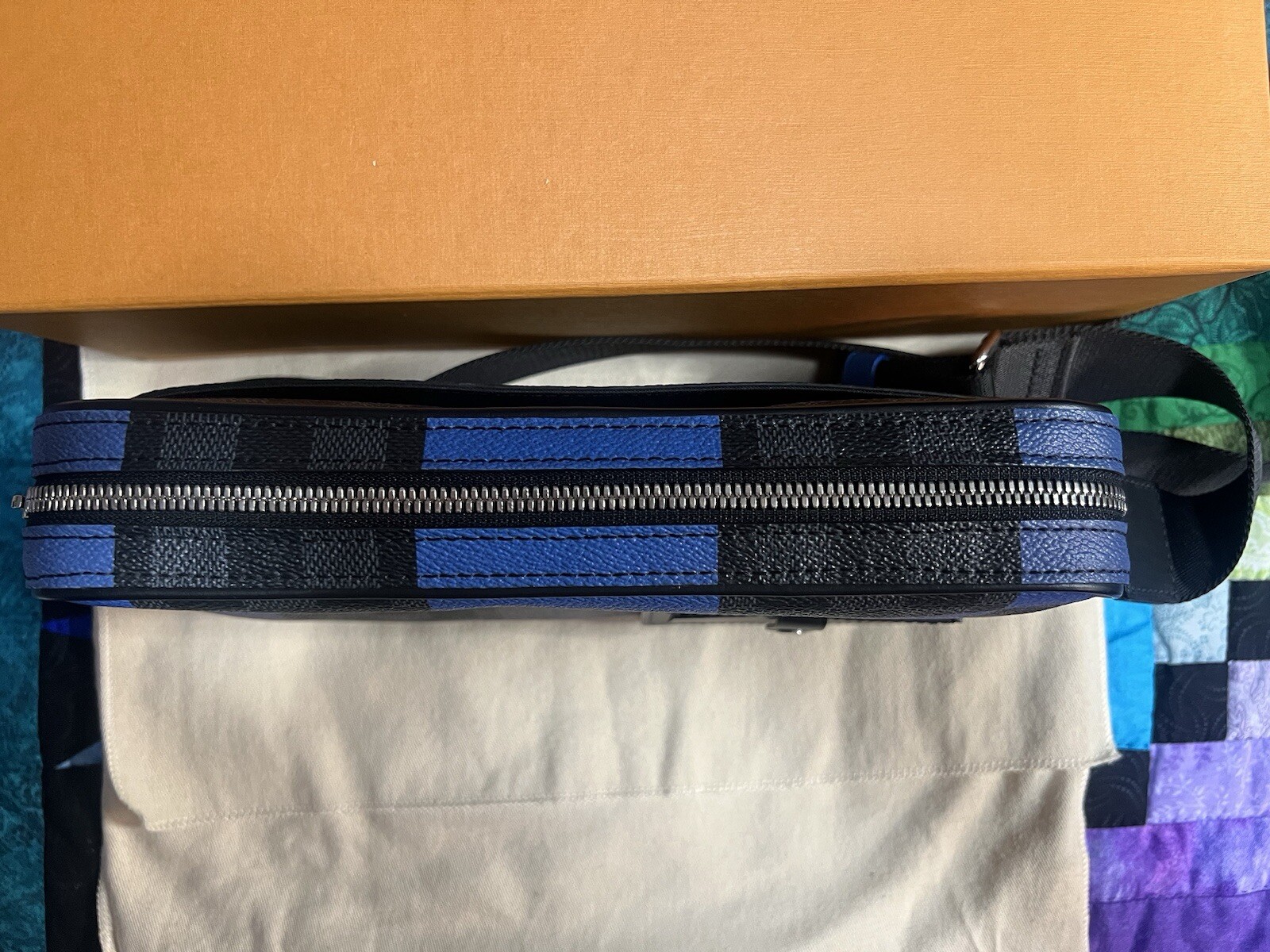 Louis Vuitton Damier Graphite Alpha Messenger Blue Trim N40188 Virgil Abloh