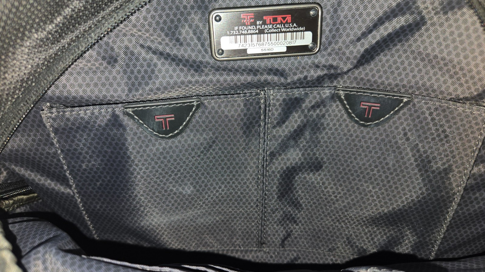 Rare Tumi Expandable Gusset Two-Way Backpack/Shoulder Bag T-Tech 5516D Black