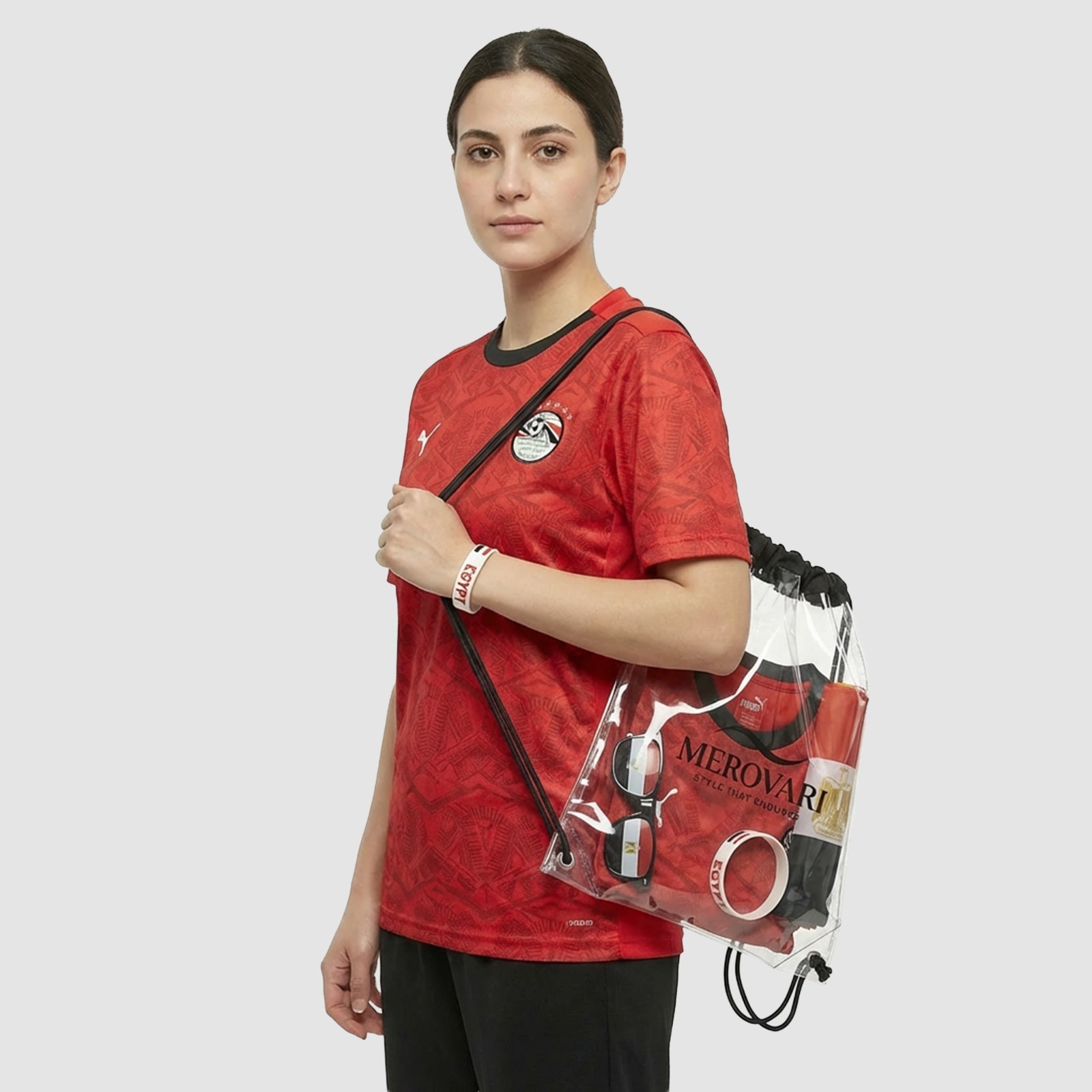 Clear Drawstring Backpack Stadium Approved Transparent Bag Concert Travel Gym