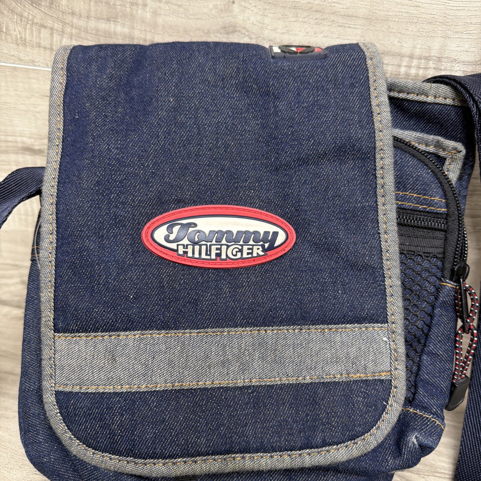 Vintage Tommy Hilfiger Shoulder Bag Y2K Men And Women Unisex Strap Denim Classic