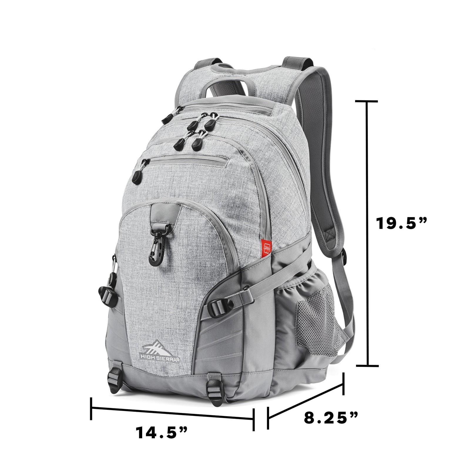 High Sierra Loop Backpack Travel Work Bookbag Tablet Sleeve Black One Size