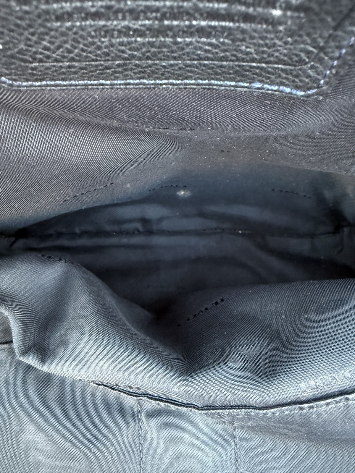 COACH Metropolitan Soft Backpack Pebbled Leather Navy Blue