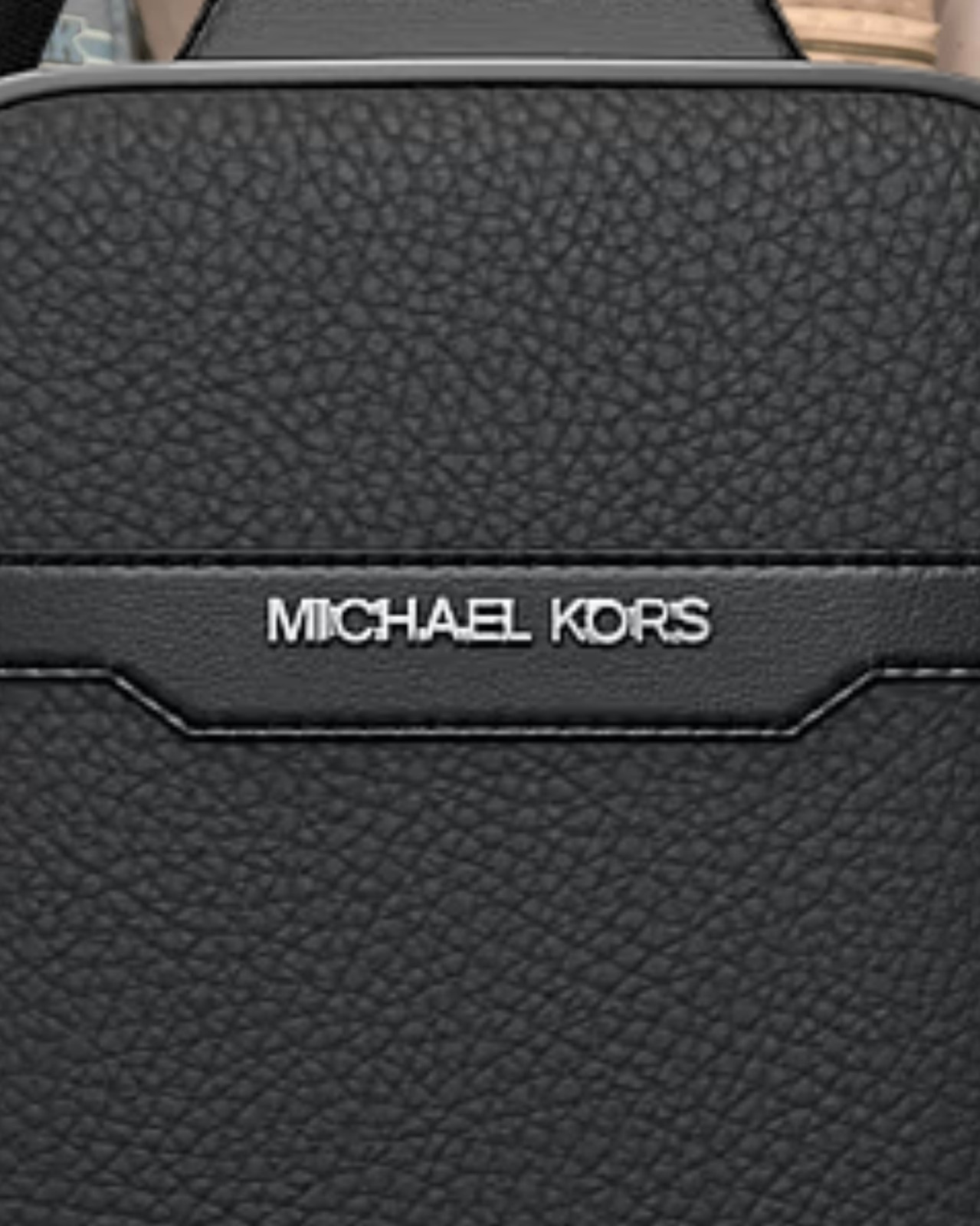 Michael Kors Cooper Medium Pebbled Leather Sling Pack Black Men Crossbody
