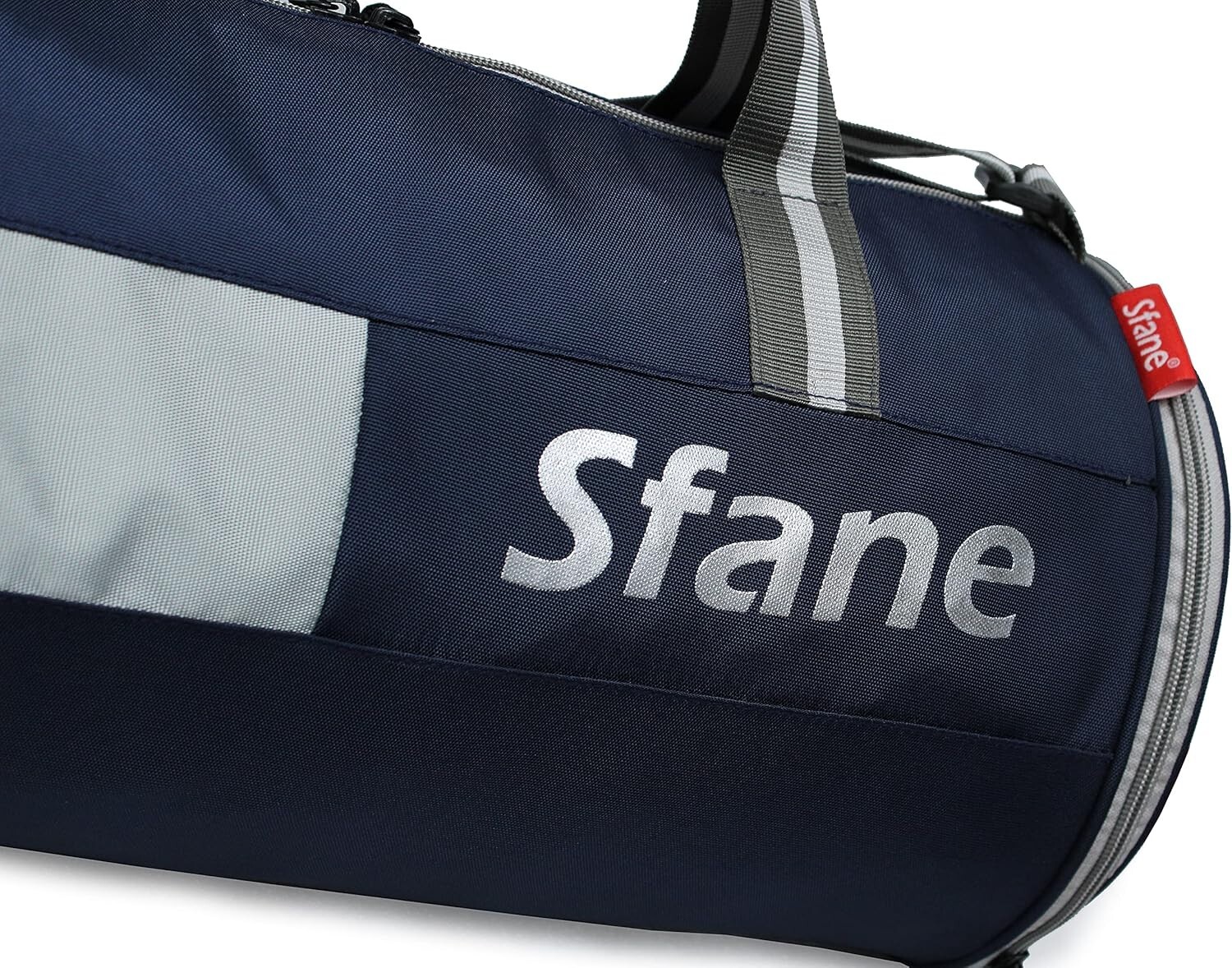 Polyester 23cm Duffle Gym Bag with Separate Shoe Compartment Blue