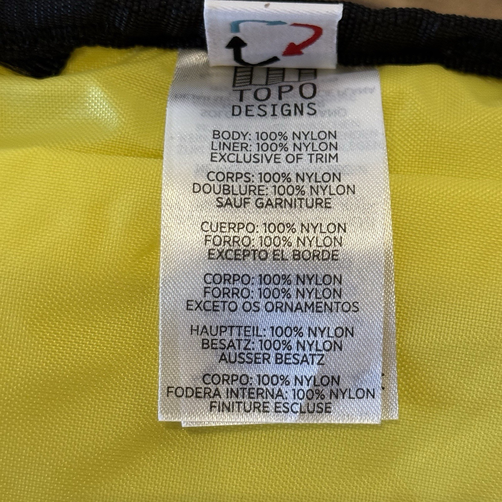 Topo Designs Light Pack Backpack Multicolor Nylon Daypack w/ Embroidered Logo