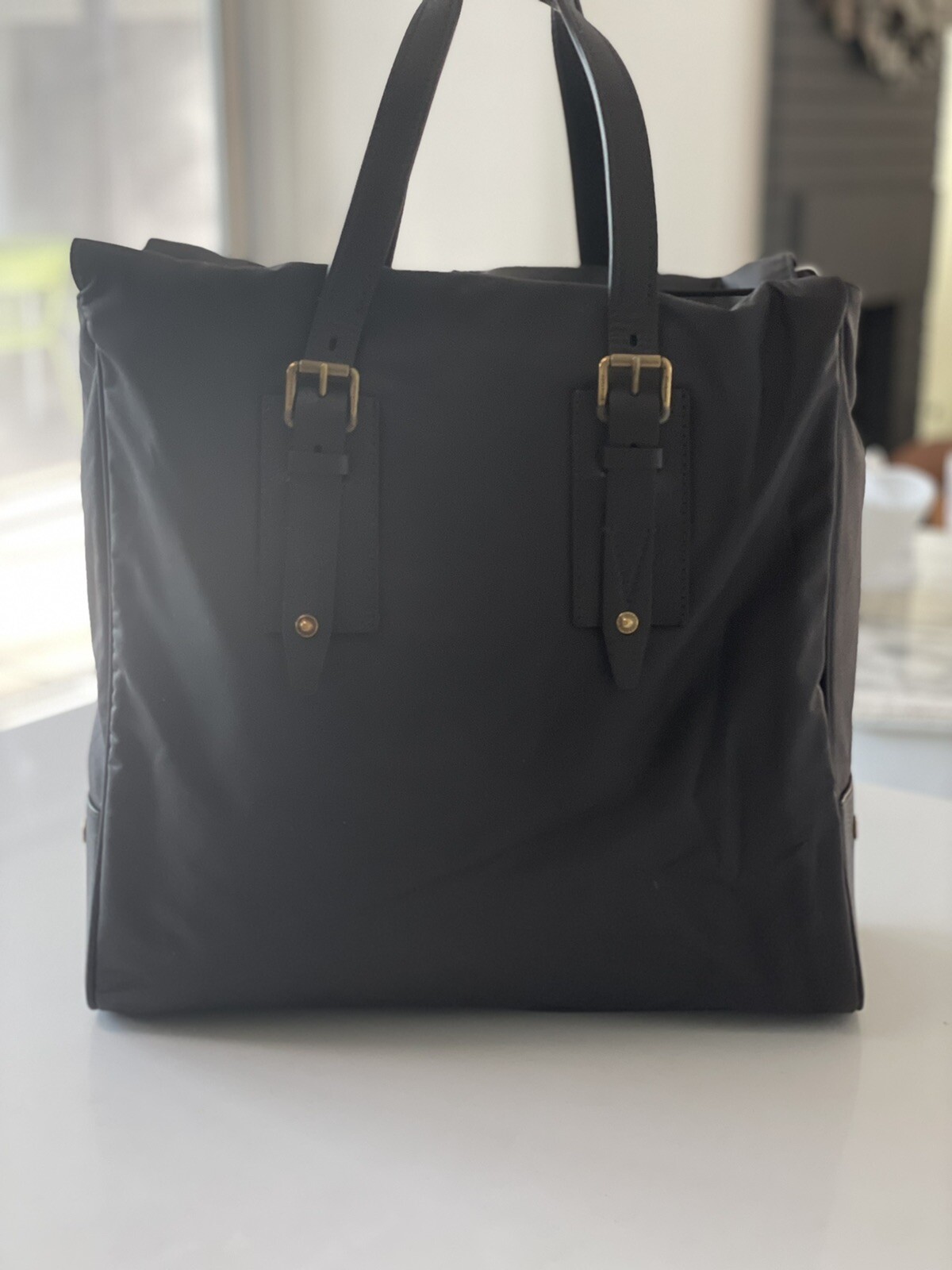 New. Belstaff Dorchester Satchel/Tote Bag. Waxed Cotton and leather. Dark Olive