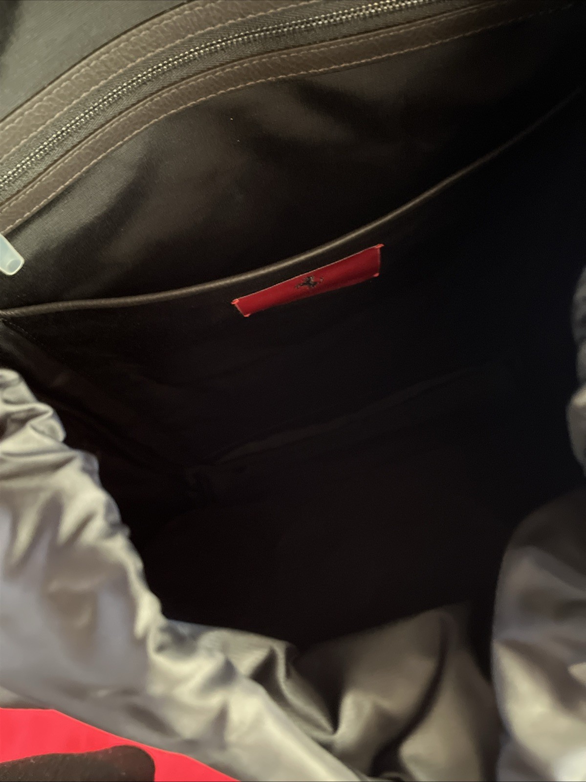 Ferrari Purosangue Black Leather Backpack with Storage Bag Original Genuine