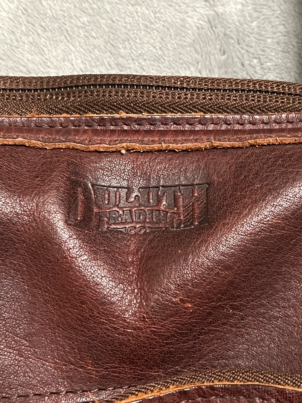 Duluth Trading Company Brown Lifetime Leather Heavy Weight Tote Briefcase