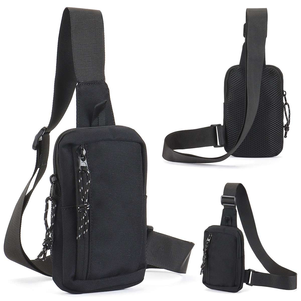 Men’s Sling Shoulder Bag Oxford Chest Pack Crossbody Casual Travel Phone Packet