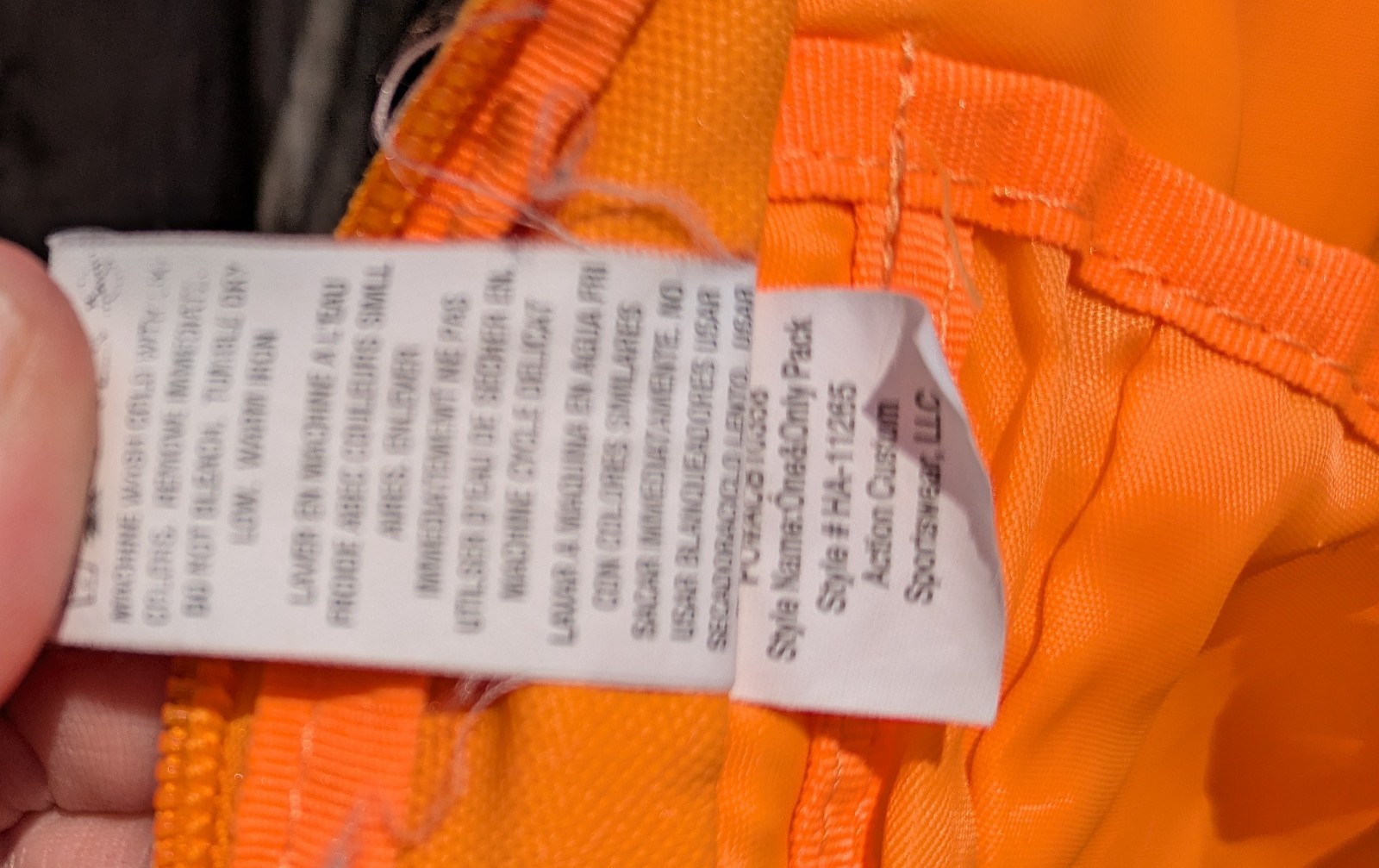 Hurley Neon Orange Backpack. Great for visibility, hiking or to school.