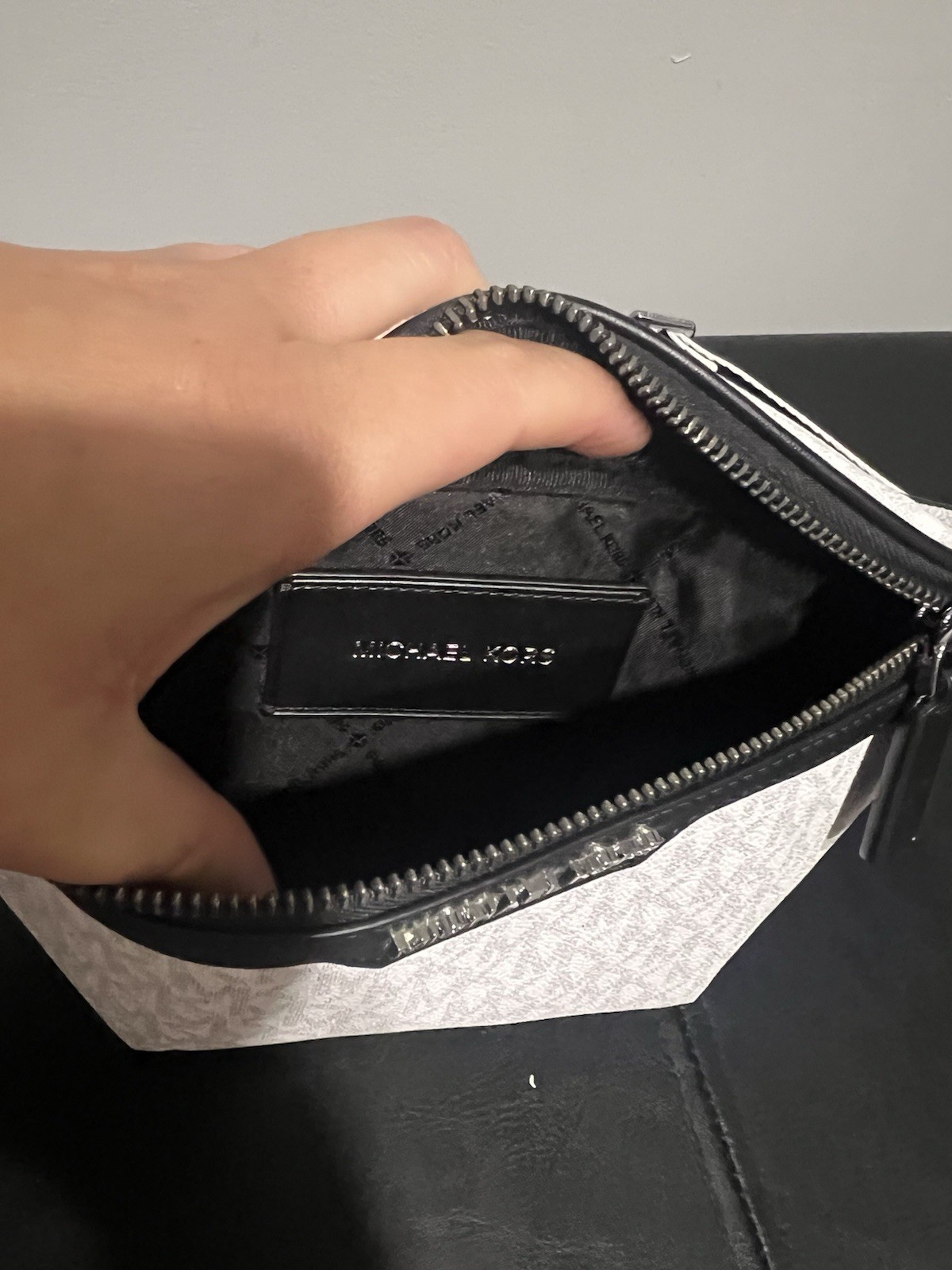 Michael Kors Cooper Men Mini Logo Shoulder Crossbody Zip Belt Bag Bright White