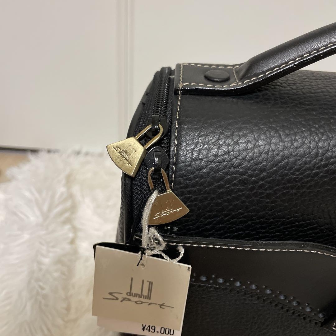 Dunhill Black Leather Briefcase Business Bag 38cm