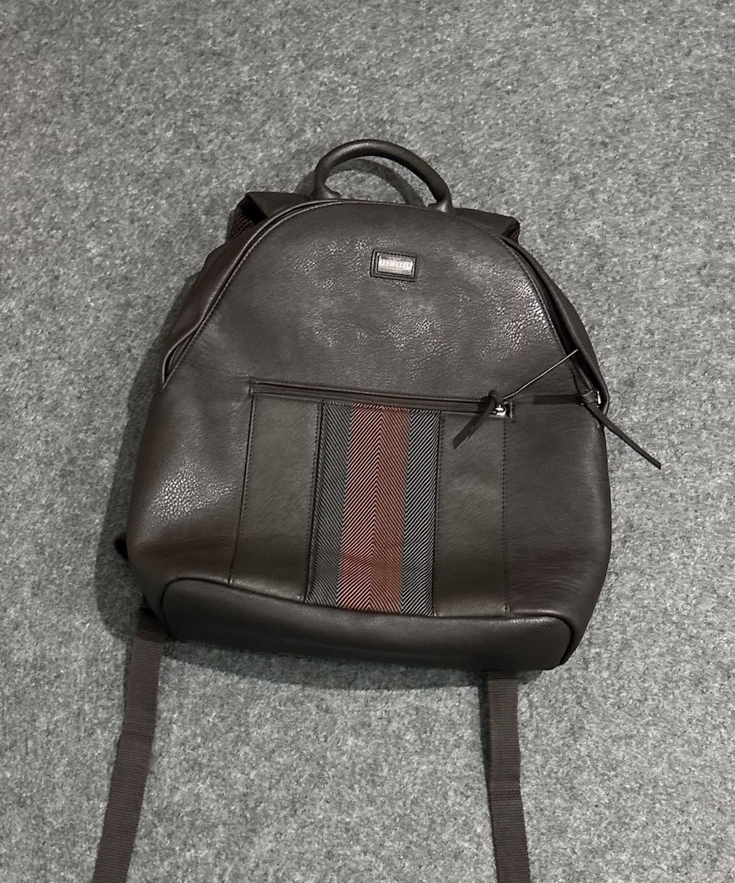 Ted Baker Backpack Esentle Stripe-Design Faux-Leather Backpack