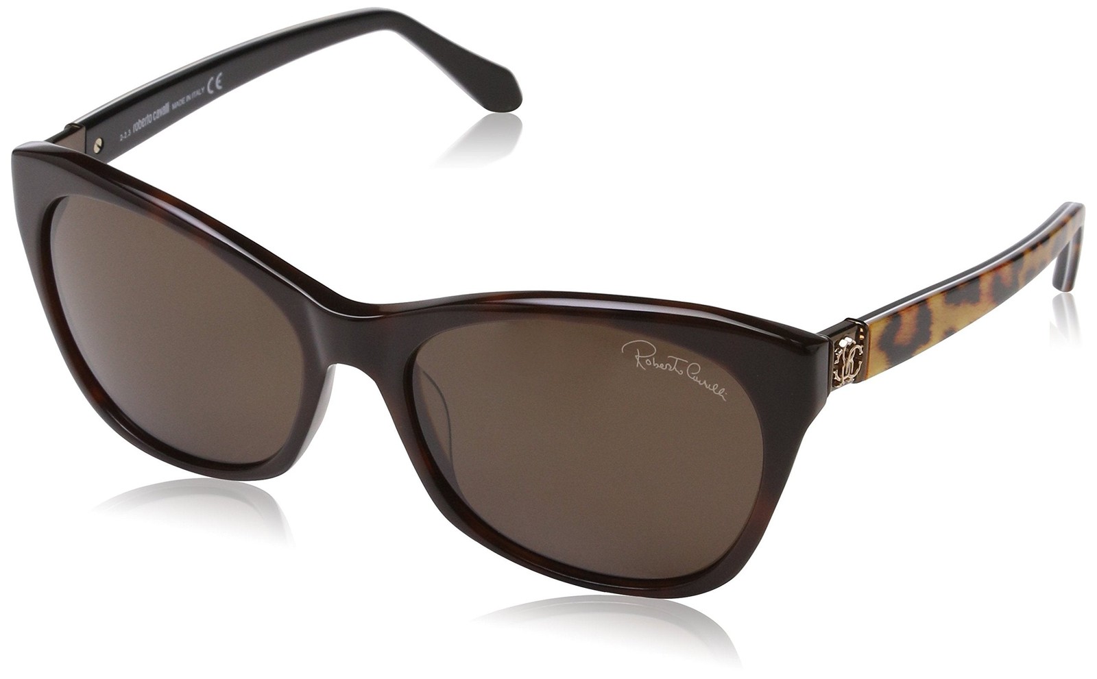 Roberto Cavalli 58-17-135 mm RC730S Asdu 52F Cat Eye Tortoise Cheetah , 52F U1