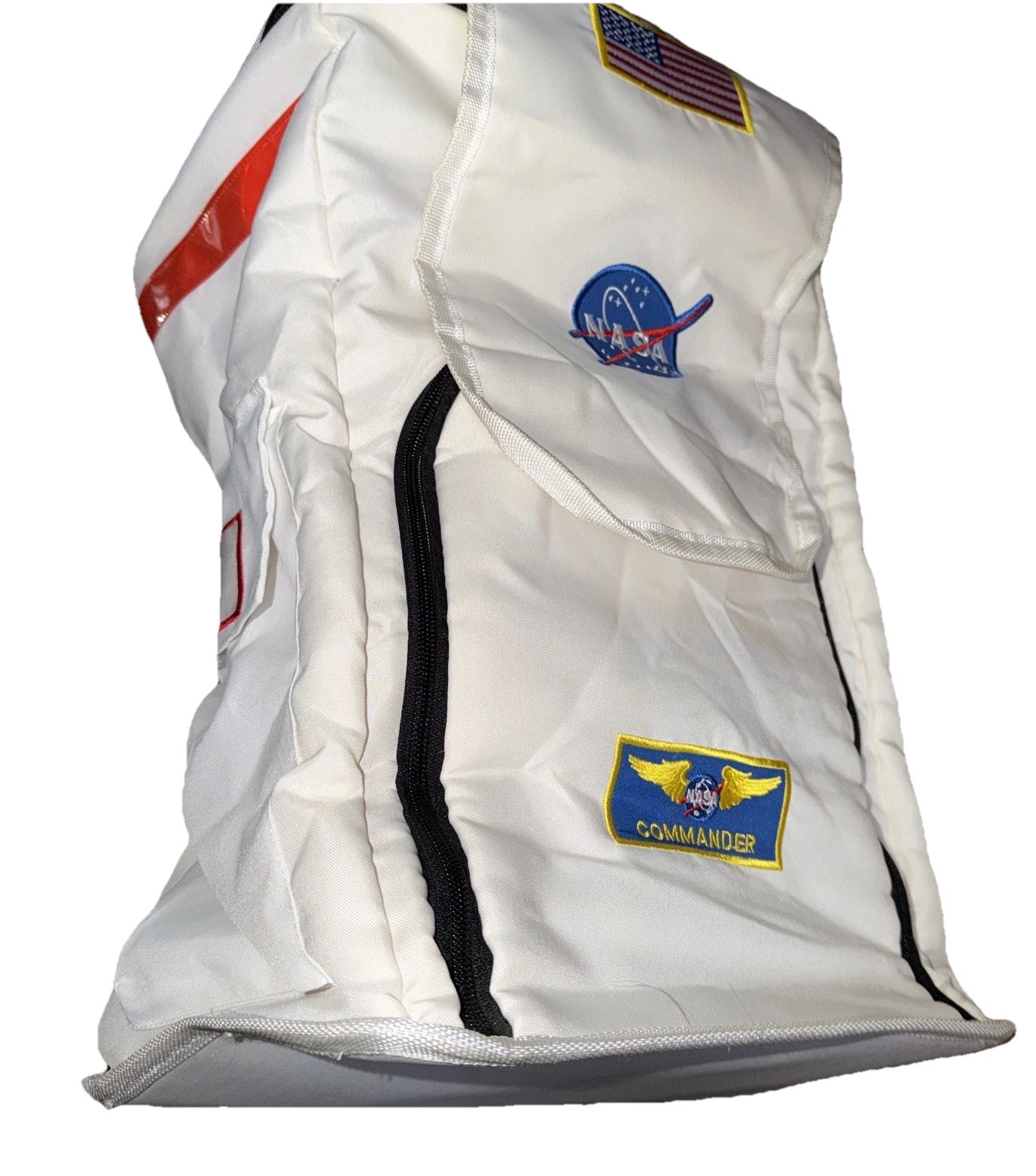 Aeromax Jr. Astronaut Backpack, White, with NASA patches Adults Ft 3 Way Harness