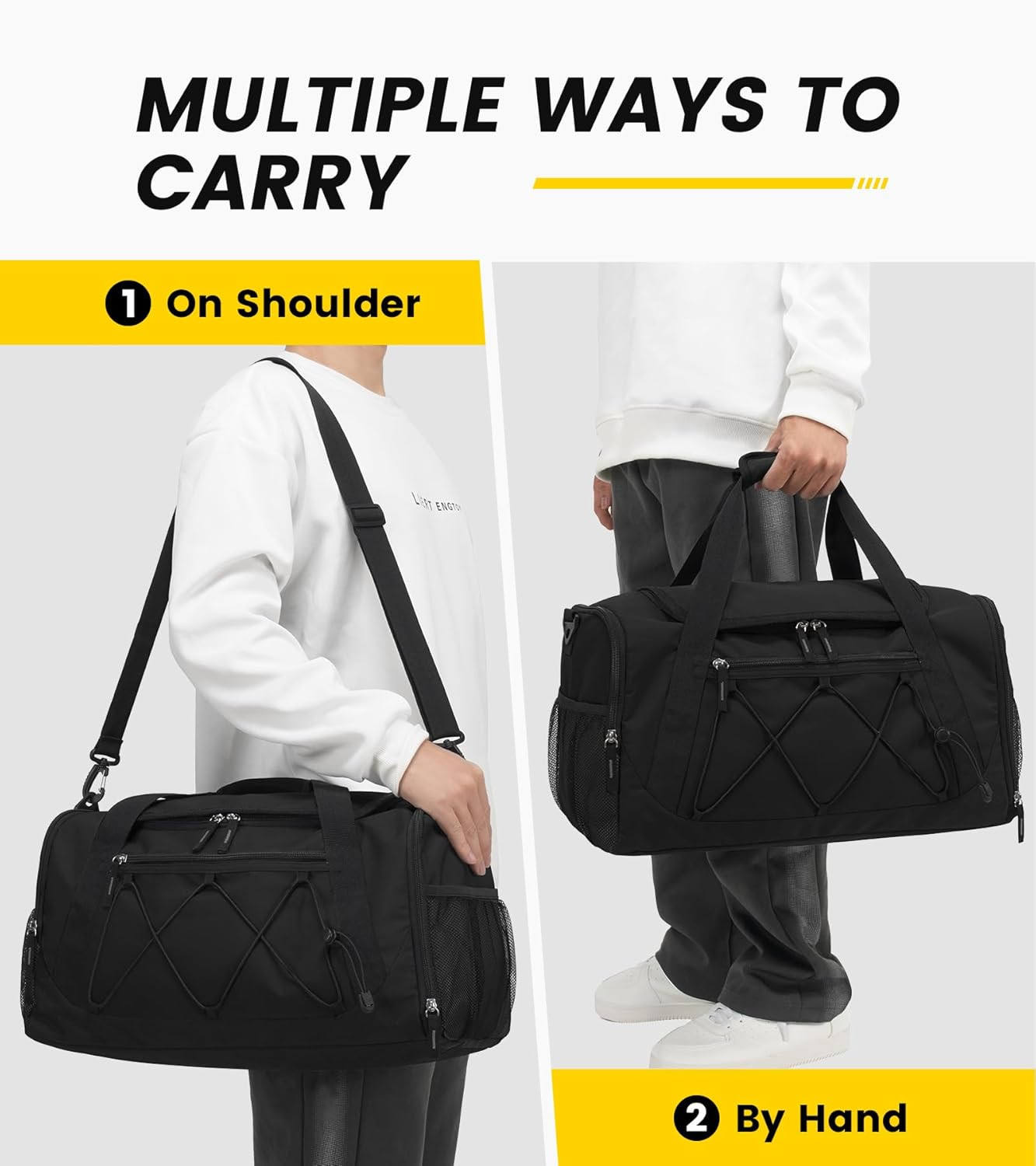 Vorspack Gym Bag for Men – 18 Inches Duffle Bag for Travel Duffel Bag with Shoe