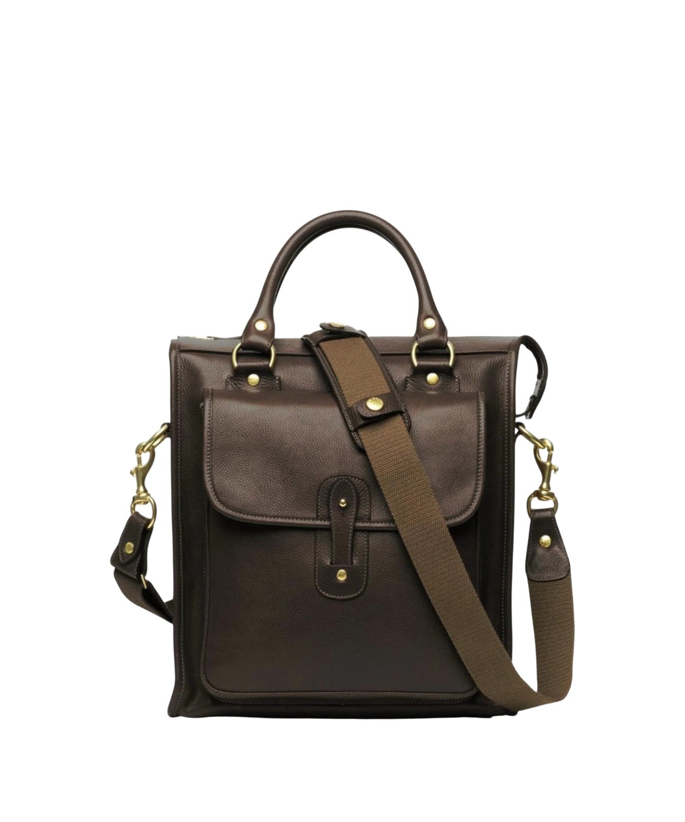 Men’s Ghurka Vintage Walnut Leather Overlander No. 3 Tote Briefcase New $1795