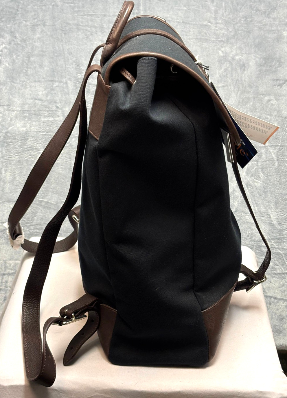 $355 New Daines & Hathaway Ventile Canvas Leather Backpack Navy Ventile DUFFLE
