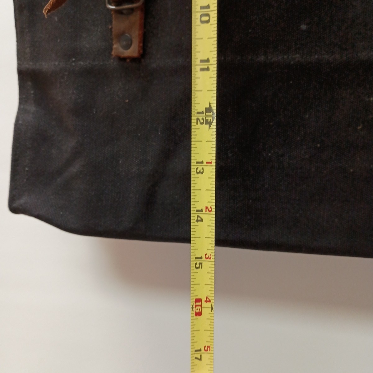 Rothco Canvas Messenger Bag- Black- 100% Cotton- Leather Accents-RN37572